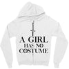 a girl has no costume (black) Zipper Hoodie