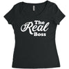 The Real Boss Women's Triblend Scoop T-shirt