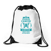 I am a Ovarian Cancer Survivor - What's Your Superpower? Drawstring Bags