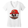 mario skull Women's V-Neck T-Shirt