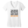 best dad ever fathers Women's V-Neck T-Shirt
