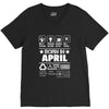 Born In April V-Neck Tee