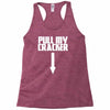 pull my cracker funny xmas christmas Racerback Tank