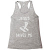 jesus drives me Racerback Tank