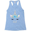birthday unicorn family series dad Racerback Tank