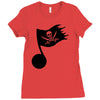 music pirate Ladies Fitted T-Shirt