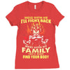 mess with me i'll fight back Ladies Fitted T-Shirt