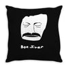bon iver face Throw Pillow