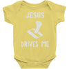 jesus drives me Baby Onesie