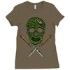 skull grass Ladies Fitted T-Shirt