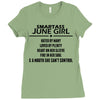 Smartass June Girl Ladies Fitted T-Shirt