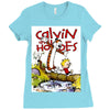 calvin hobbes Ladies Fitted T-Shirt
