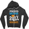 Class of 2017 Proud Brother Graduation Zipper Hoodie