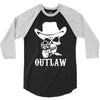 outlaw cow boy motor bike 3/4 Sleeve Shirt