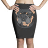 blue and tan frenchie Pencil Skirts