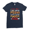 cut into pizzas Ladies Fitted T-Shirt