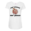mo money mo pizzas Maternity Scoop Neck T-shirt