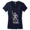zeus gott griechenland olymp herrscherblitz jupiter mythologie Women's V-Neck T-Shirt