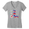 vote for dachshund Women's V-Neck T-Shirt