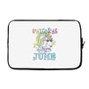 unicorns are born in june cute unicorn Laptop sleeve