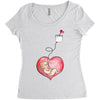 Mom and Baby are Connected to the Heart Women's Triblend Scoop T-shirt