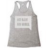 no ban no wall Racerback Tank