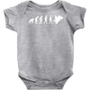 evolution of motorbike Baby Onesie