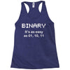 binary geek t shirt 2xl code funny pixels nerdy cpu linux programmer n Racerback Tank
