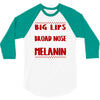 big lips natural hair 3/4 Sleeve Shirt