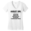 August Girl Hated By Many Women's V-Neck T-Shirt