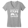 choose your weapon gamer finny retro Women's V-Neck T-Shirt