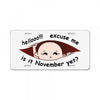 November Peeking Out Asian Baby Boy License Plate