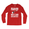 weekend forcast guitar with a chance of drinking Long Sleeve Shirts