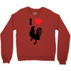 i love cock Crewneck Sweatshirt