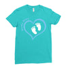 Baby Boy with Heart Any Name Customized Ladies Fitted T-Shirt