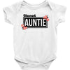 blessed aunitie with flower Baby Bodysuit
