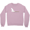 unicorn scooting on the floor Crewneck Sweatshirt