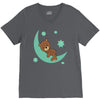 brown sleep V-Neck Tee