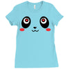 panda face Ladies Fitted T-Shirt