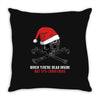 skull christmas Throw Pillow