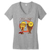 posh pizza (colab with rpadame) Women's V-Neck T-Shirt