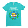 angel christmas Ladies Fitted T-Shirt