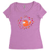happy space fox   porky roebuck Women's Triblend Scoop T-shirt