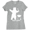 bear grills bbq funny Ladies Fitted T-Shirt