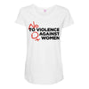 no violence against women's Maternity Scoop Neck T-shirt