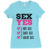 SEX YES HOT SEX SAFE SEX GREAT SEX Ladies Fitted T-Shirt