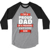 proud dad son 3/4 Sleeve Shirt