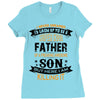 Super Cool Father Of A Freaking Awesome Son Ladies Fitted T-Shirt