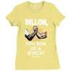 predator movie dillon licensed adult Ladies Fitted T-Shirt