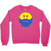 bearded smiley face Crewneck Sweatshirt